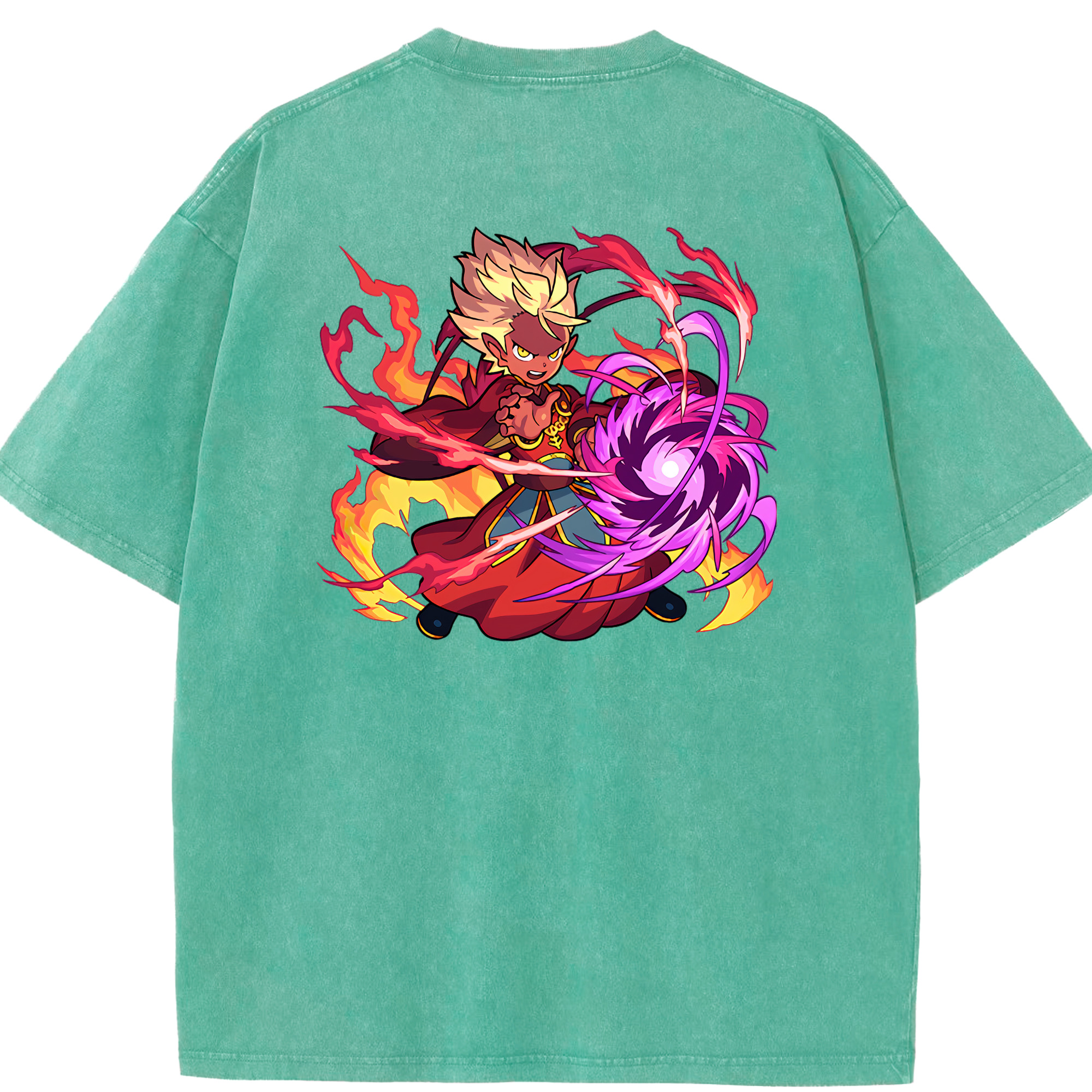（画像用） 妖怪ウォッチ Yo-kai Watch 綿100% ヴィンテージ風 半袖Tシャツ（背面プリント）